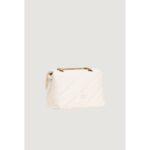 PINKO Cream Leather Handbag with quilted design, gold-tone chain strap, and subtle logo detailing on the front.